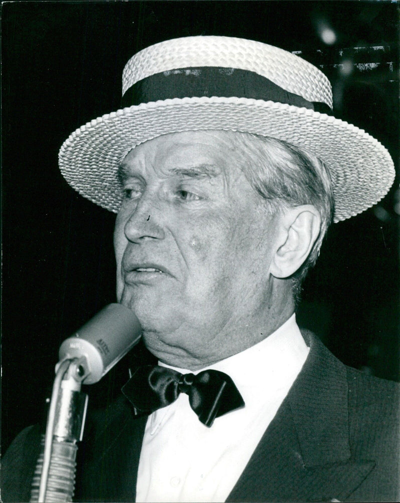 Maurice Chevalier performing at Maxem - Vintage Photograph