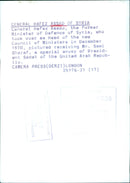 General Hafez Assad of Syria receiving special envoy from President Sadat of the United Arab Republic - Vintage Photograph