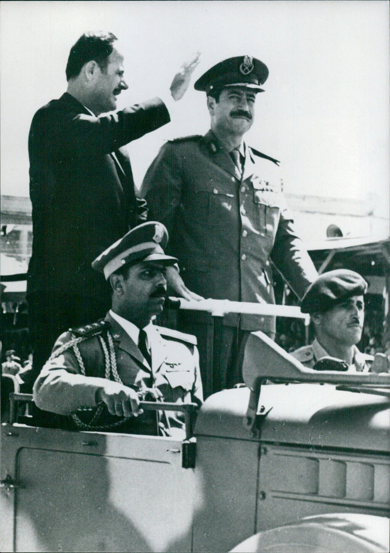 Syrian Leaders: President Hafez Assad and General Mustafa Talas - Vintage Photograph