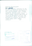 Adil Carcani, Chairman of the Council of Ministers (Prime Minister) - Vintage Photograph