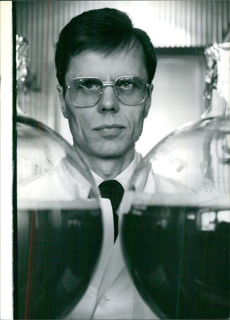 Finnish Scientist Discovers Mass-Producing Interferon for Cancer Treatment - Vintage Photograph