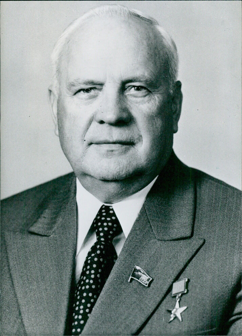 Ivan E. Polyakov, Vice President of the Presidium of the USSR Supreme Soviet - Vintage Photograph