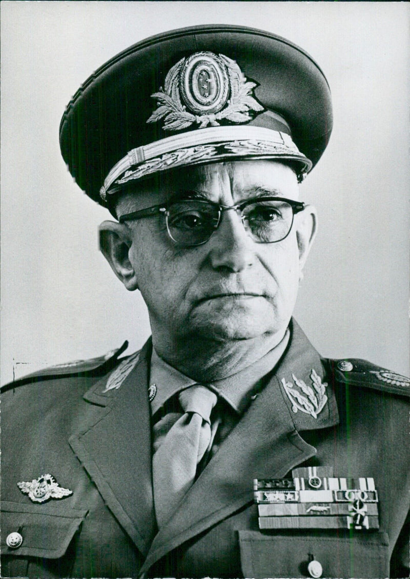 Major General Carlos Flores Paiva Chaves, Commander of the United Nations Emergency Force (UNEF) since 1963. - Vintage Photograph