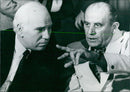 Walter Arndt & Yosef Almogi during a meeting in Israel - Vintage Photograph
