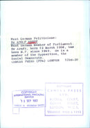 Dr Adolf Ahndt, West German Member of Parliament - Vintage Photograph