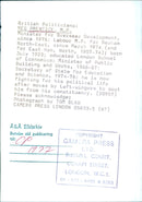 British Politician REG PRENTICE, M.P. - Vintage Photograph