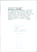 Baiken A. Ashimov, Chairman of the Council of Ministers of Kazakhstan - Vintage Photograph