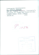 Dr. Radius Prawiro, Indonesian Minister of Trade and Cooperatives - Vintage Photograph