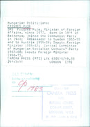 Hungarian Politician Frigyes Puja - Vintage Photograph