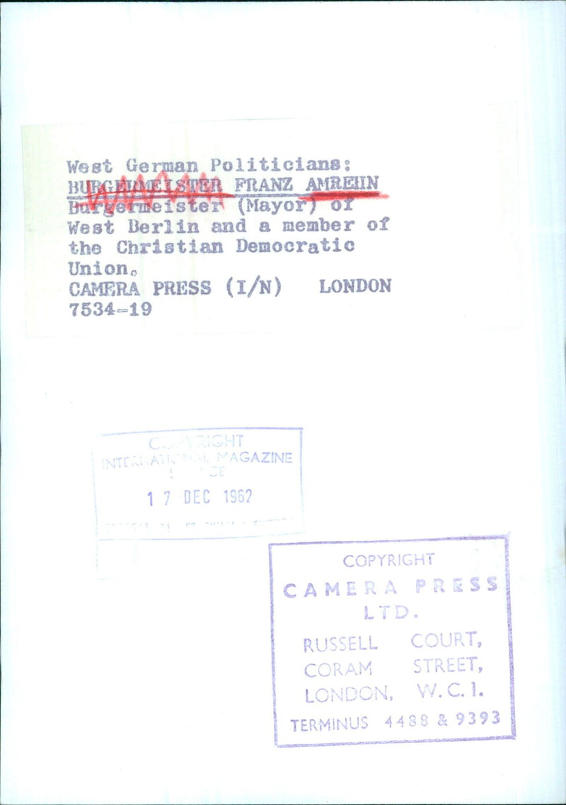 West German Politicians - Vintage Photograph