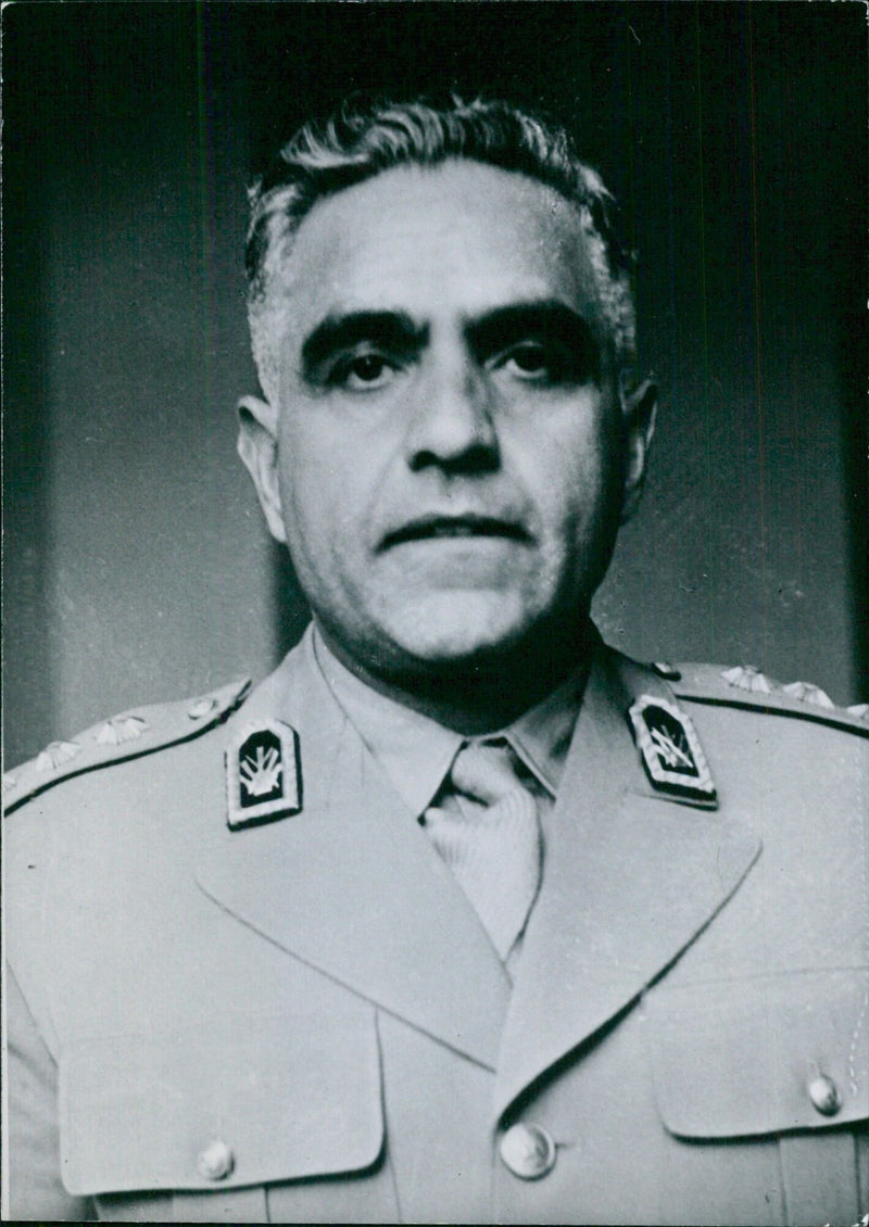 Persian Service Chiefs; COLONEL ASHRAFI Supporter of Dr. Mossadeg. - Vintage Photograph