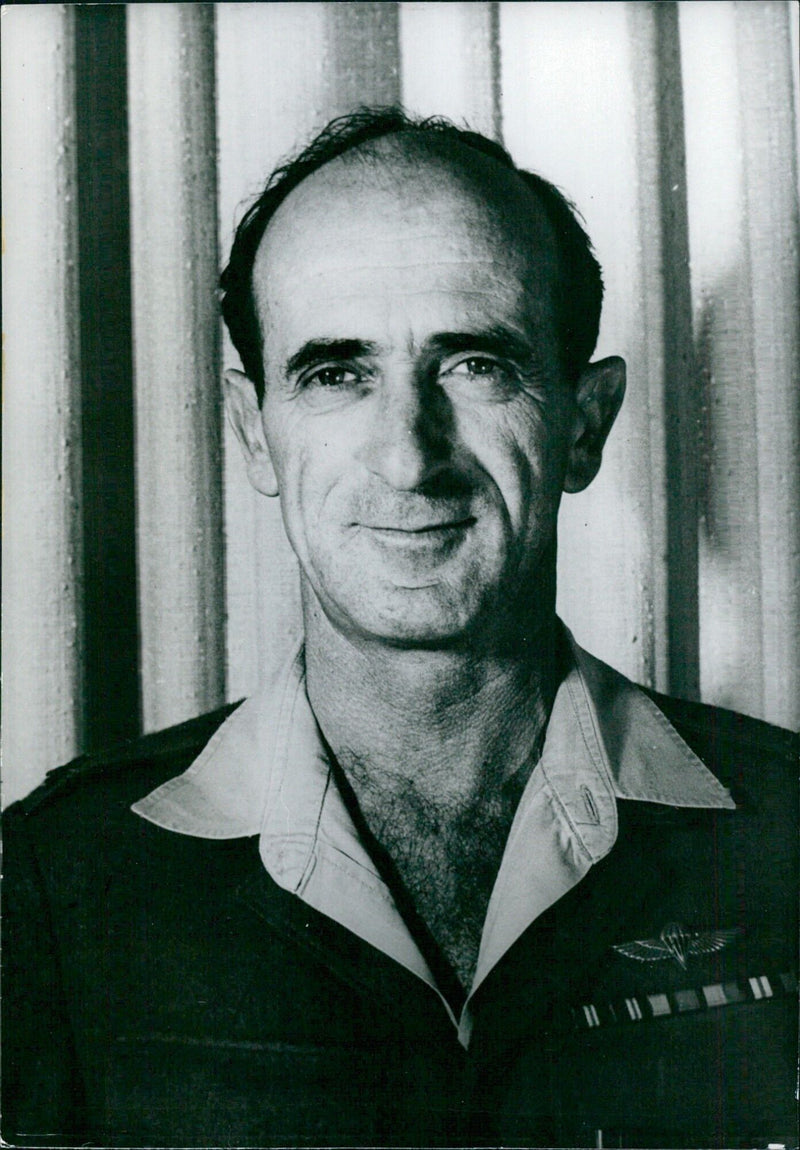 Israeli Service Chiefs: BRIGADIER SHLOMO AMBAR Of the Israeli Defence Force (I.D.F.) - Vintage Photograph