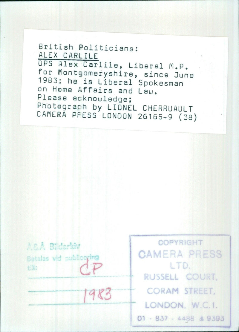 ALEX CARLILE OPS - Vintage Photograph