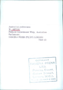 Australian politician W. ASTON Federal Government Whip, Australian Parliament - Vintage Photograph