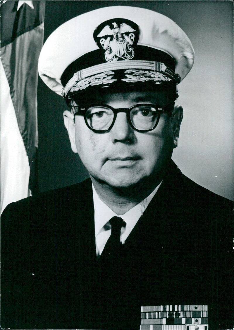 Rear-Admiral PARKER ARMSTRONG, Commander of the U.S. Service Force in the Pacific - Vintage Photograph