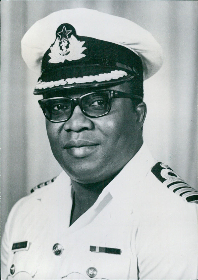 Rear-Admiral J.K. Amedume, Member of the Supreme Military Council (SMC) in Ghana - Vintage Photograph