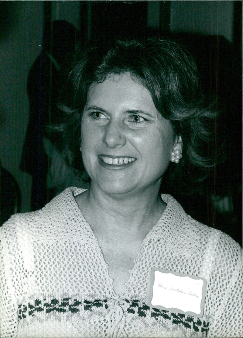 Mrs. Sretchen Poston Paying for Publication at Pillery Bookstore circa 1979 - Vintage Photograph