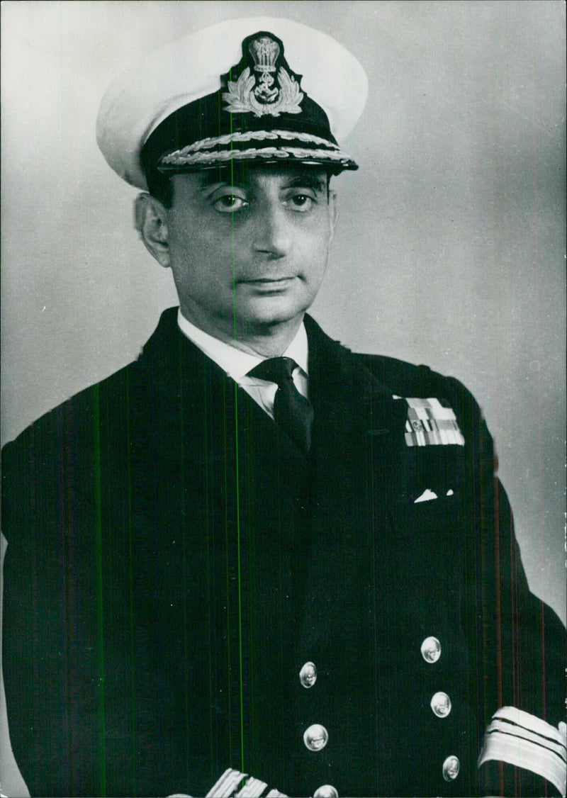 Vice-Admiral J. Cursetji, Vice-Chief of Naval Staff - Vintage Photograph