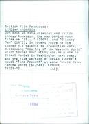 British Film Producers: LINDSAY ANDERSON - Vintage Photograph