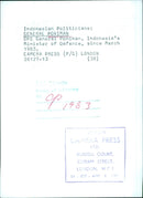 General Poniman, Indonesia's Minister of Defence - Vintage Photograph