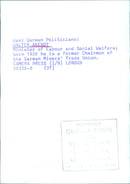 Walter Arendt, Minister of Labour and Social Welfare - Vintage Photograph