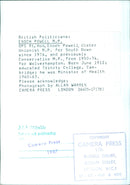 Enoch Powell, British Politician - Vintage Photograph