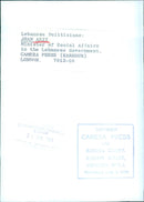 JEAN AZIZ Minister of Social Affairs in the Lebanese Government - Vintage Photograph