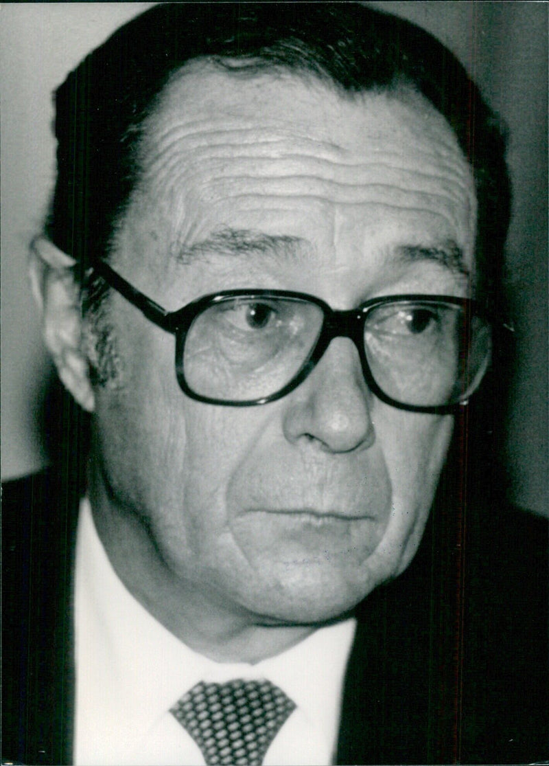 Pierre Aubert, Head of the Federal Foreign Affairs Department of Switzerland - Vintage Photograph