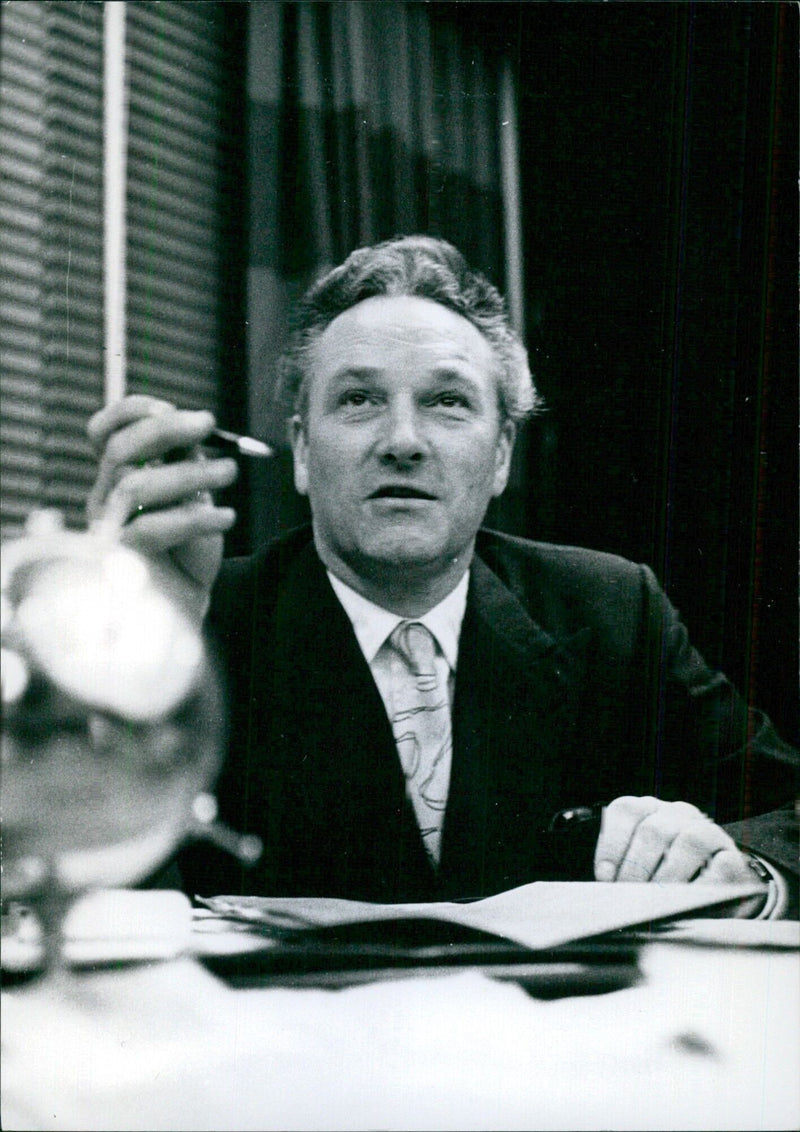 British Businessmen: HUGH CUDLIPP Joint Managing Director of the Daily Mirror. Group, Chairman of Odhams Ltd, and Chairman of the Daily Herald - Vintage Photograph