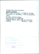 Lajos Czinege, Deputy Prime Minister of Hungary - Vintage Photograph