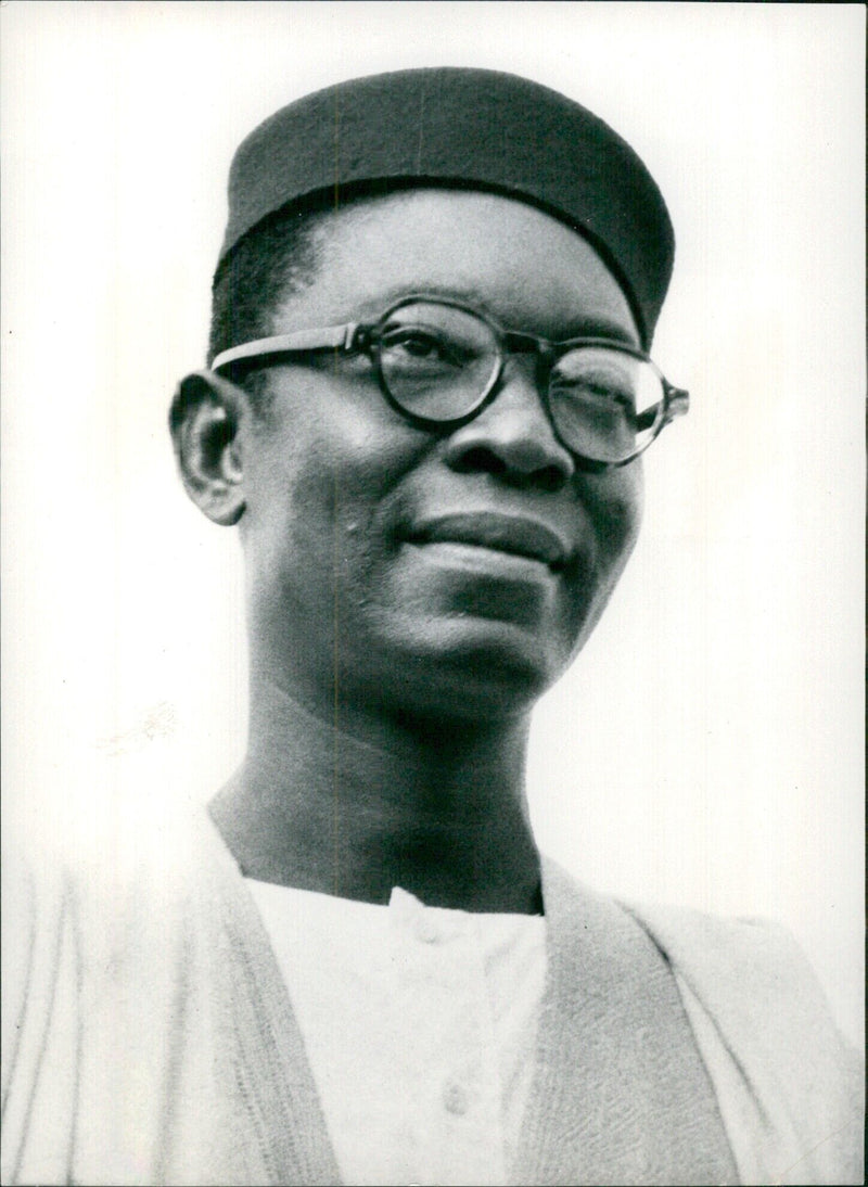 Nigerian Politicians: DR. NNAMDI AZIKIWE Premier and Minister of Internal Affairs of the Eastern Region of Nigeria. - Vintage Photograph