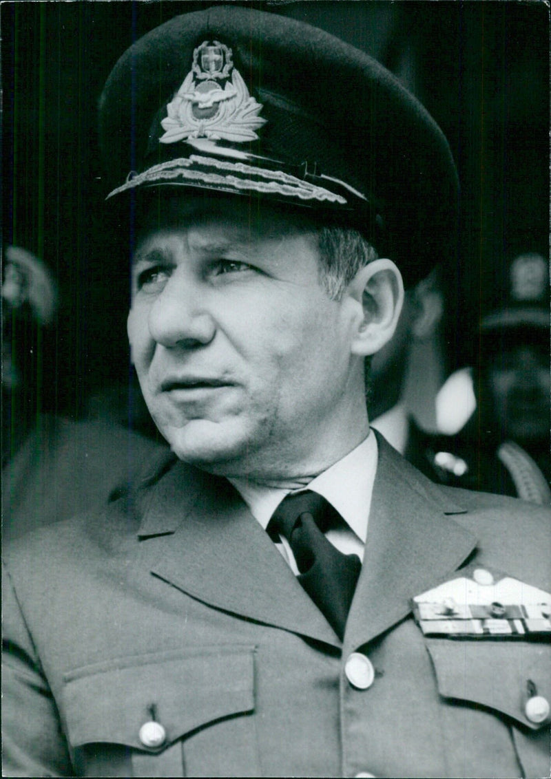 Greek Service Chiefs: AIR CHIEF MARSHAL P. ECONOMOU Chief of Staff of the Greek Air Force. - Vintage Photograph