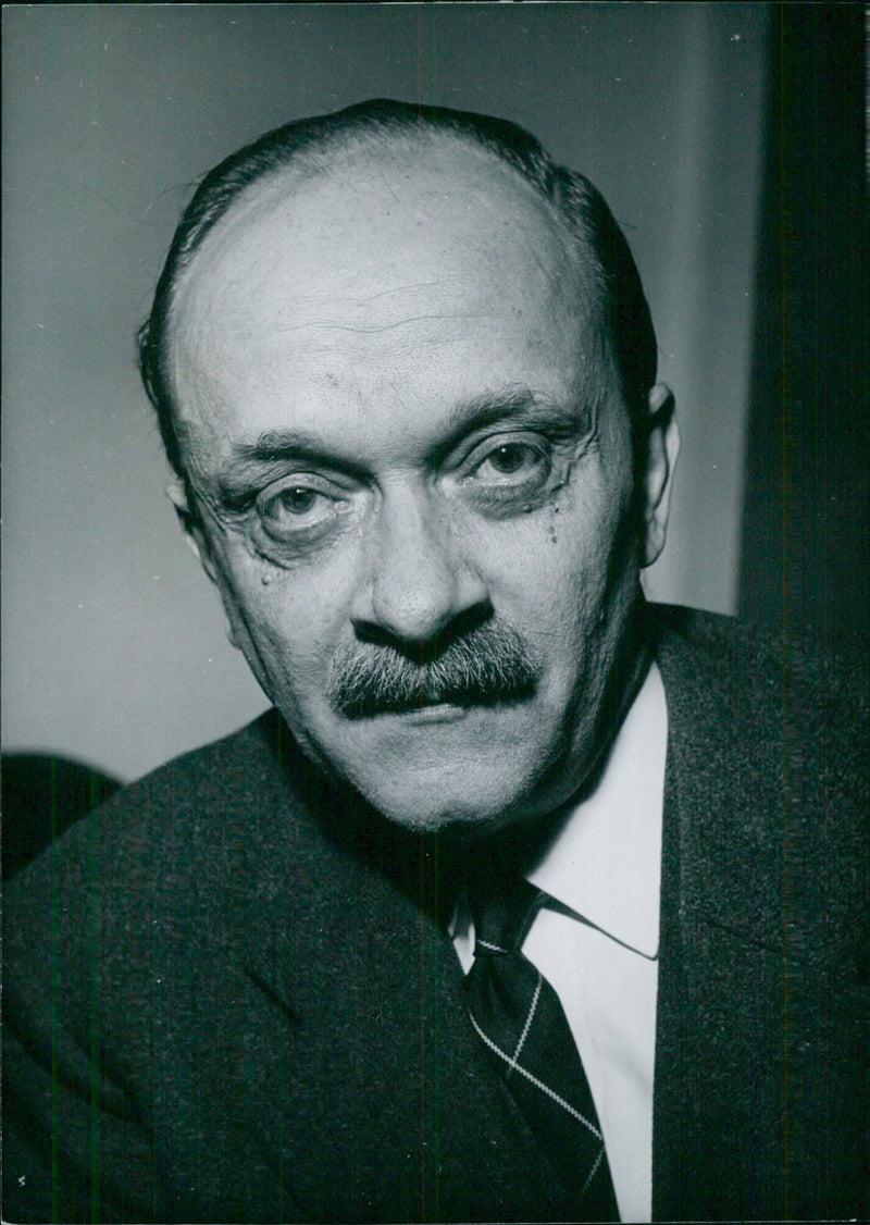 Portrait Study of Felix von Eckardt, West Germany's Ambassador to the United Nations - Vintage Photograph