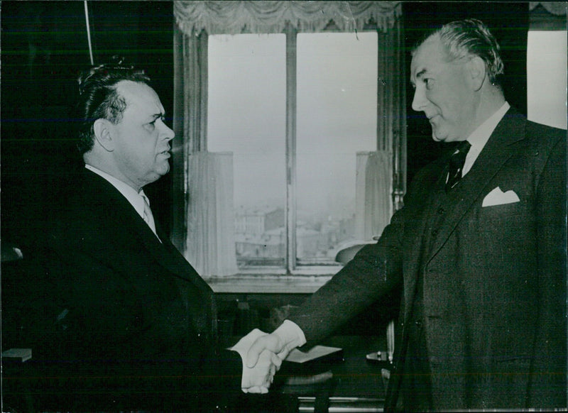 Anglo-Soviet Trade Talks in Moscow - Vintage Photograph