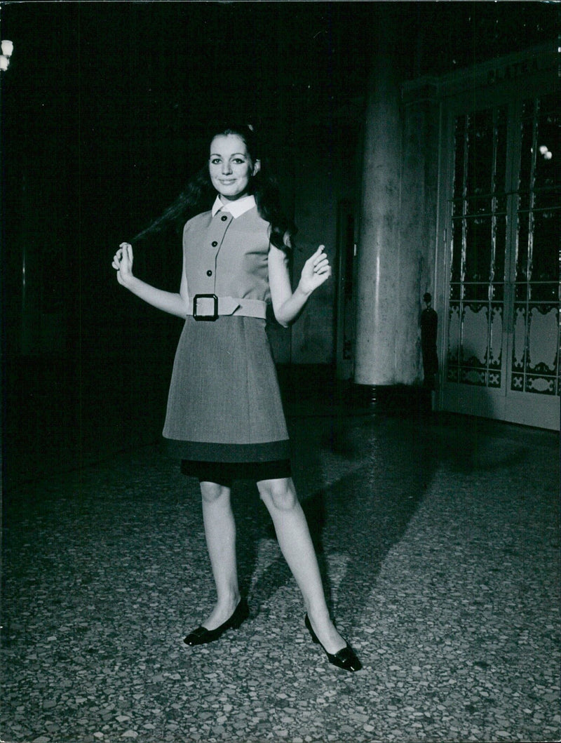 Catherine Spaak during rehearsals of "While Waiting for Jo" with Johnny Dorelli - Vintage Photograph