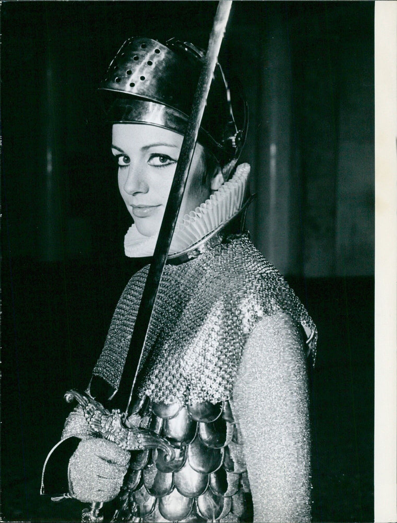 Catherine Spaak in "While Waiting for Godot" rehearsals - Vintage Photograph