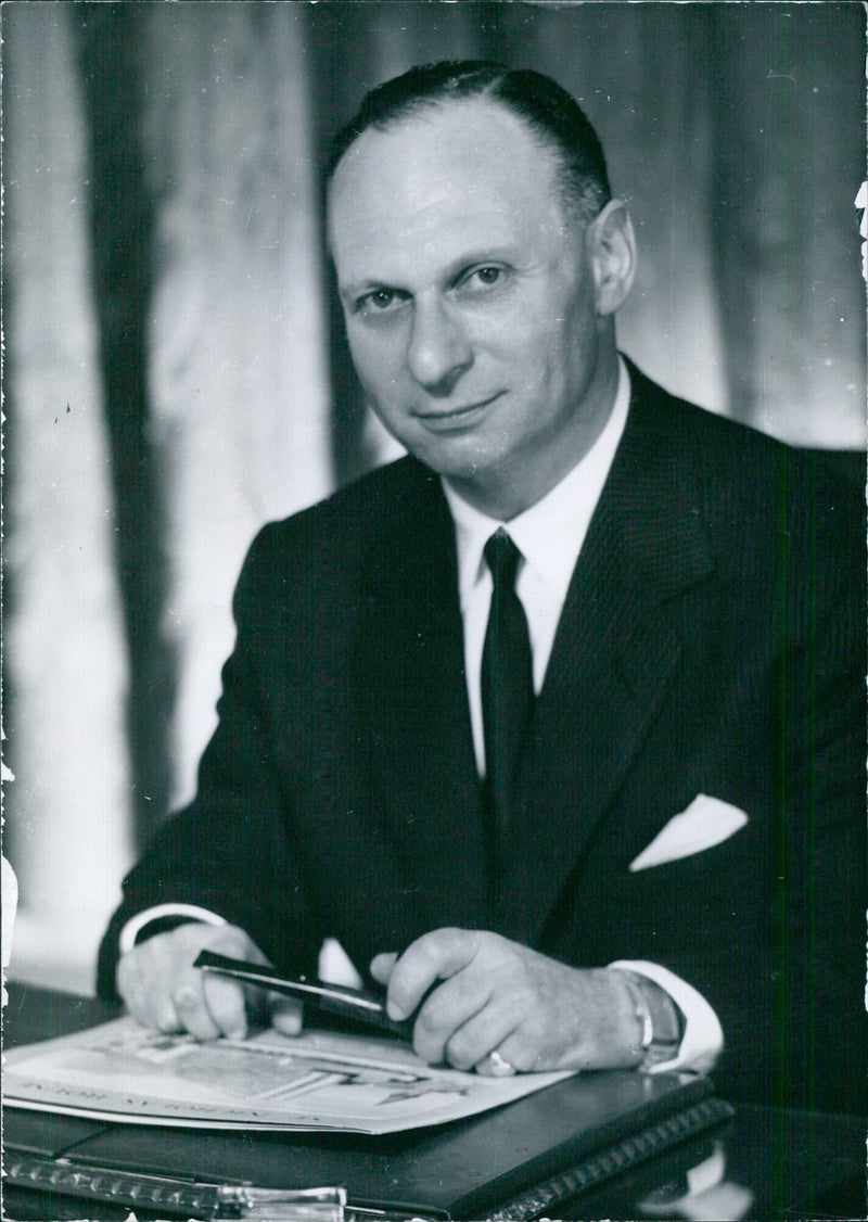 British Businessmen: B.D.EAST Chairman and Managing Director of Town and City Properties Ltd. - Vintage Photograph