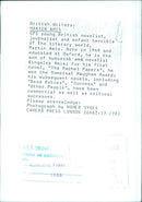 British Writer Martin Amis - Vintage Photograph