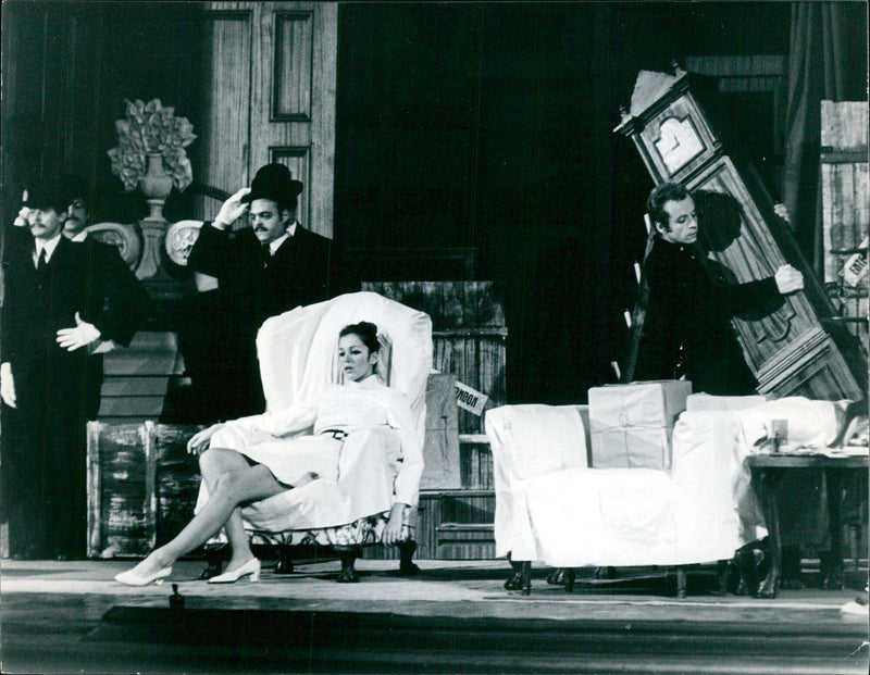 Catherine Spaak in "While Waiting for Jo" rehearsals - Vintage Photograph