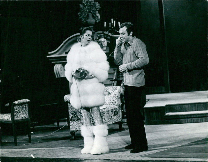 Catherine Spaak during rehearsals for "While Waiting for Jo" - Vintage Photograph