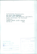 Dr. W.F. VAN EEKELEN OPS - Vintage Photograph