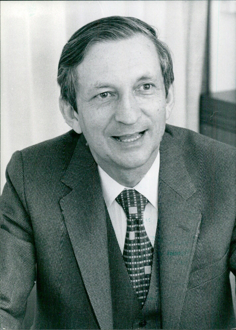 Michel Aurillac, Secretary-General of the Rassemblement Pour La Republique (RPR) - Vintage Photograph