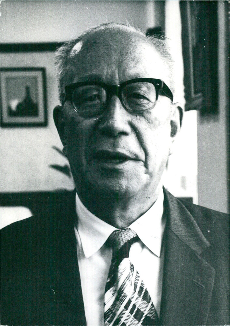 YOSHIYA ARIYOSHI, Chairman of Nippon Yusen Kaisha (NYK), a Japanese shipping firm - Vintage Photograph