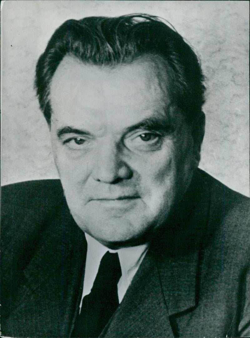 HANS BOHM, Social Democratic Member of the 'Bonn Bundestag'; leader of the Civil Service Trade Union. - Vintage Photograph