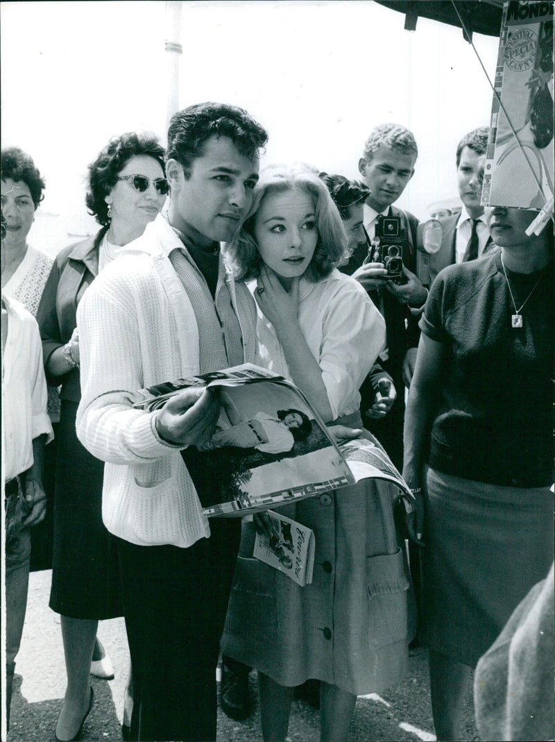 Laughter at the Special First Arrival in Cannes, May 3, 1961 - Vintage Photograph