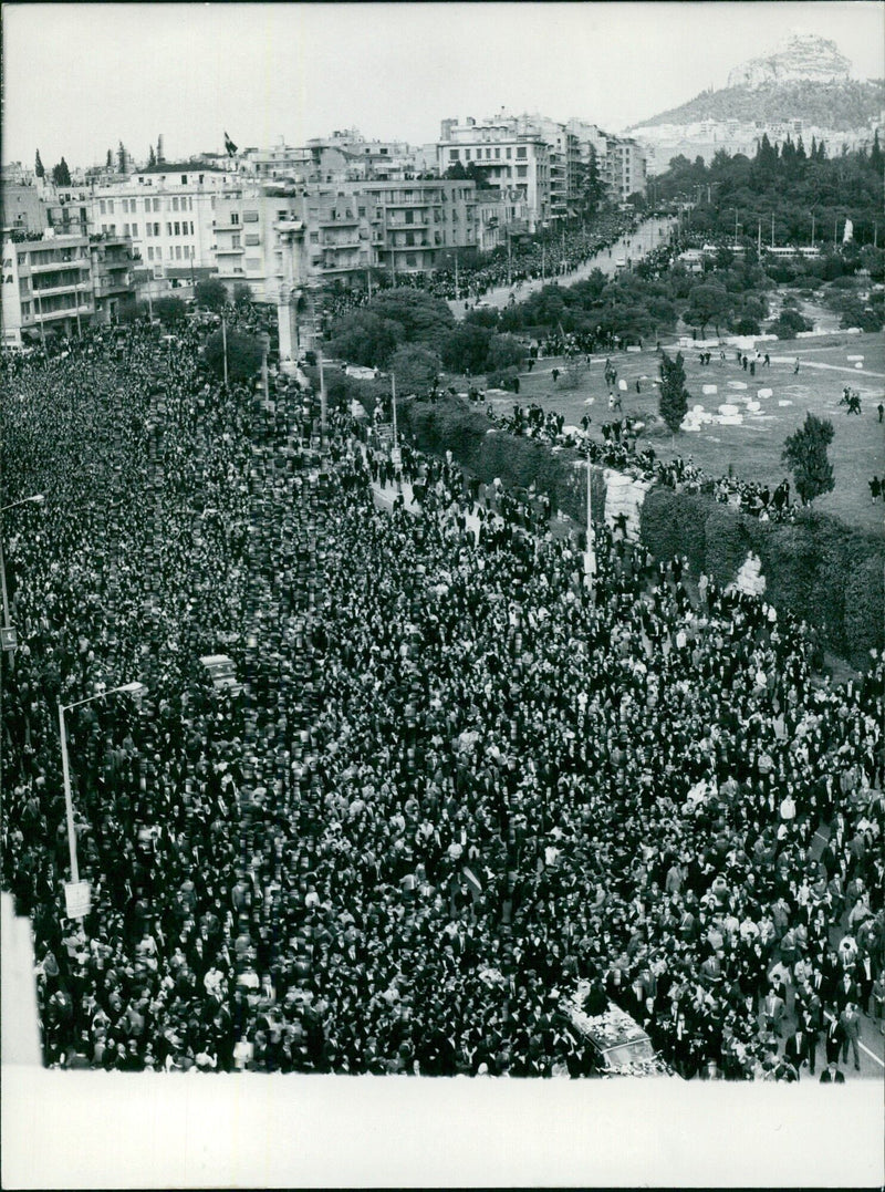 Papandreou's funeral - Vintage Photograph