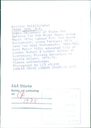 British Politician Frank Judd, M.P. - Vintage Photograph