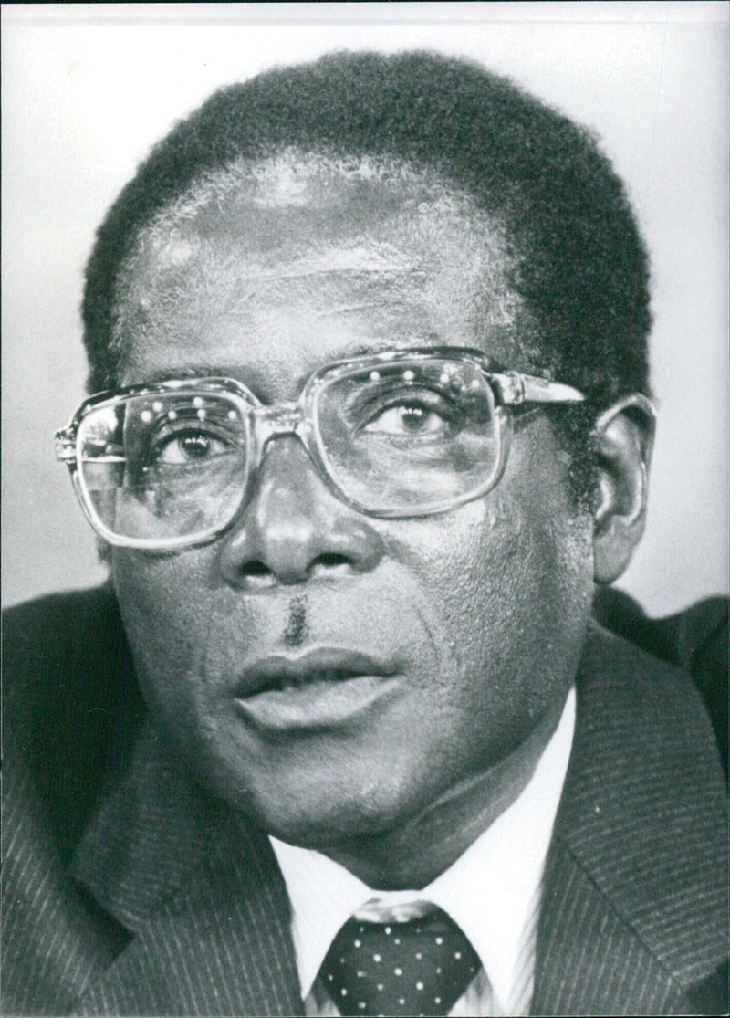 Robert Mugabe, Prime Minister of Zimbabwe - Vintage Photograph