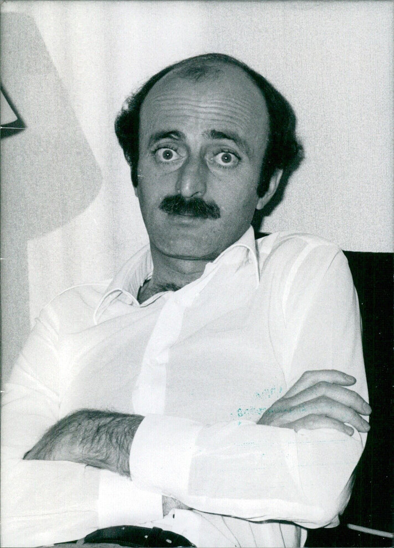 Walid Junblatt, Leader of the Druze, at Lebanon peace conference - Vintage Photograph