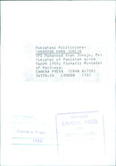 Muhammad Khan Junejo, Prime Minister of Pakistan - Vintage Photograph